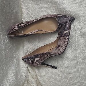 Bershka Brown and Snake Print Heels